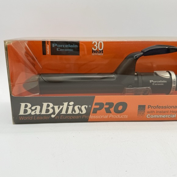 BabylissPro Professional 430°F 1 1/4" Porcelain Ceramic Curling Iron New - Picture 2 of 12